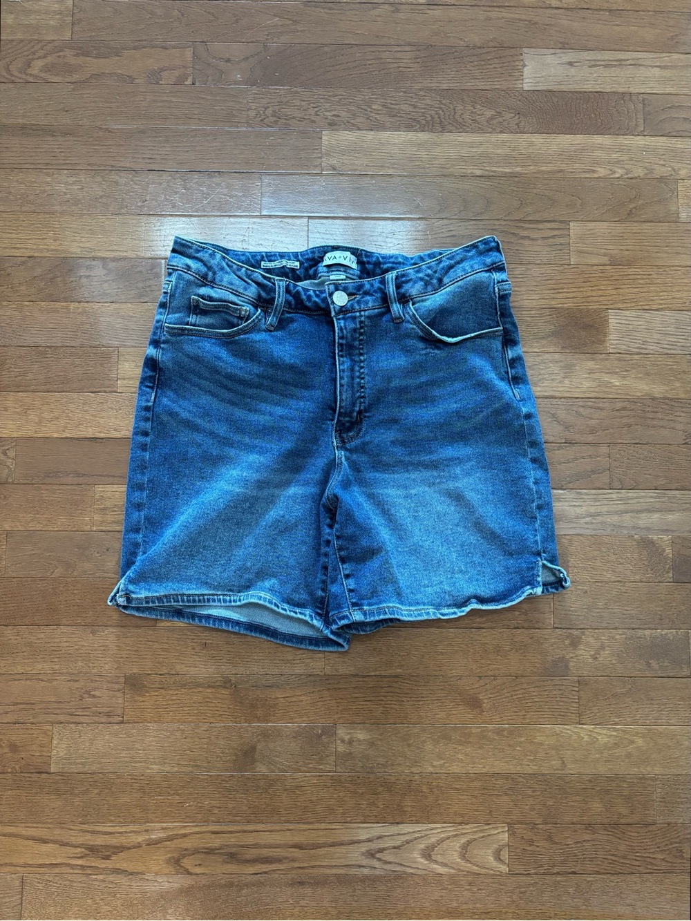 Ava & Viv Blue Denim Relaxed Bermuda Shorts
